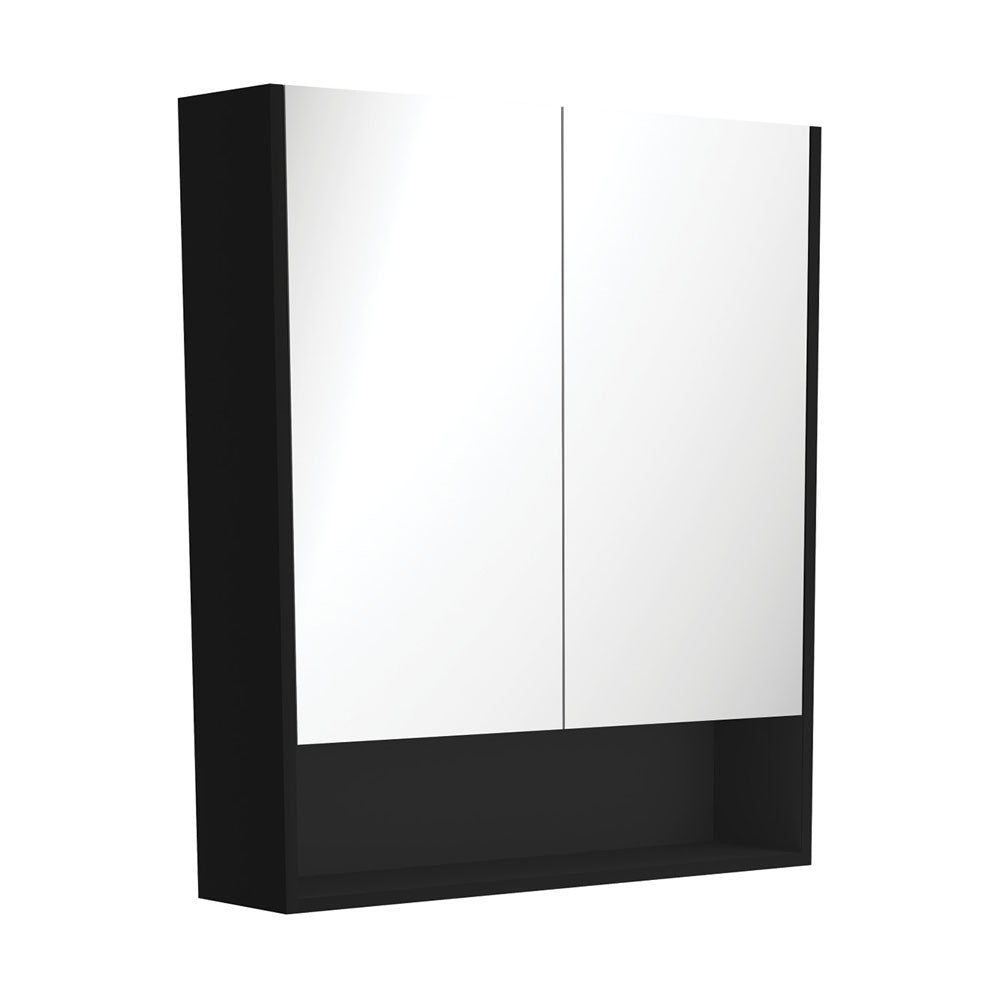 Fienza Universal Mirror Cabinet, Satin Black Display Shelf, 750mm ,