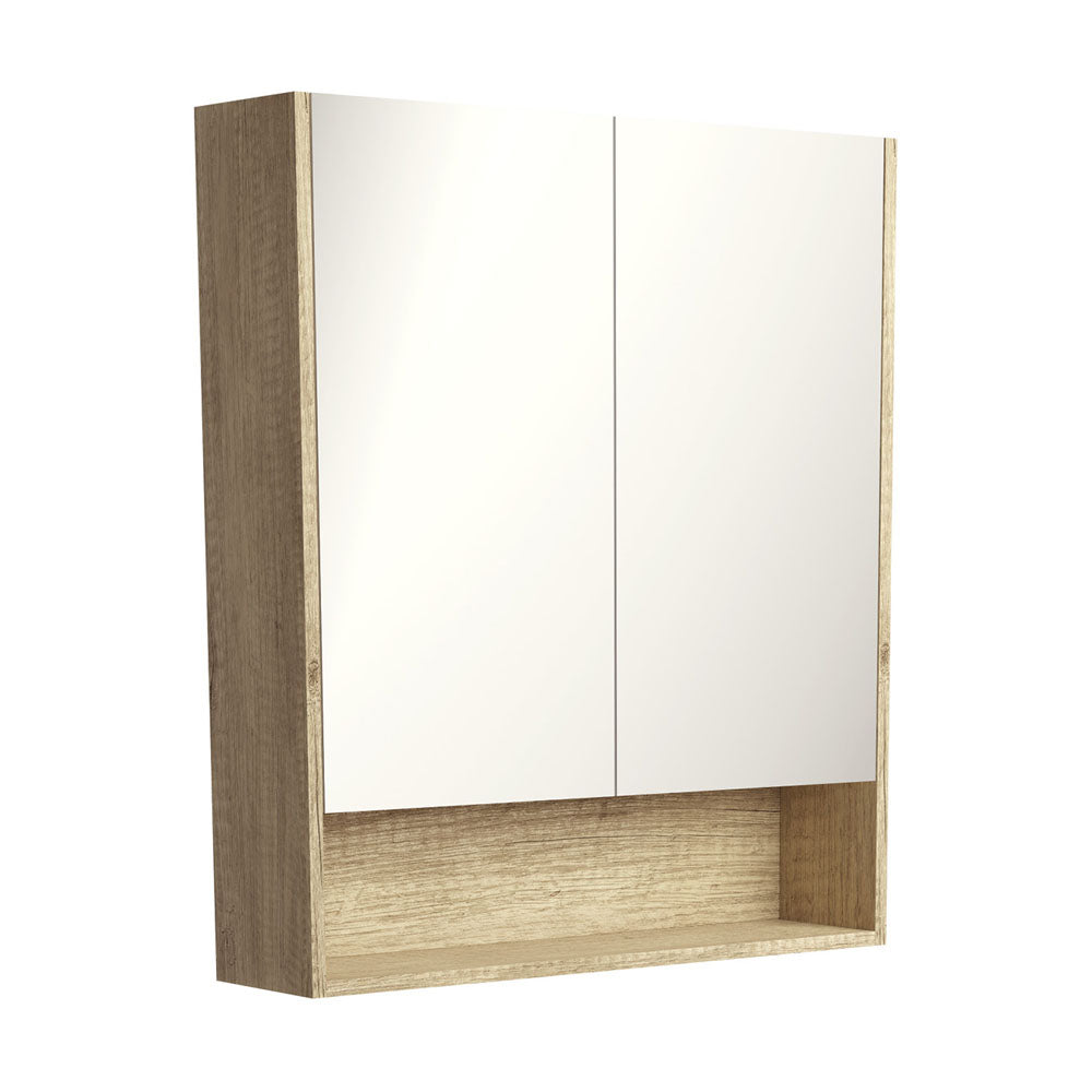 Fienza Universal Mirror Cabinet, Scandi Oak Display Shelf, 750mm ,