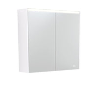 Fienza LED Mirror Cabinet, Gloss White Side Panels, 750mm ,