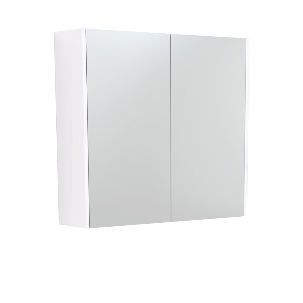 Fienza Universal Mirror Cabinet, Gloss White Side Panels, 750mm ,