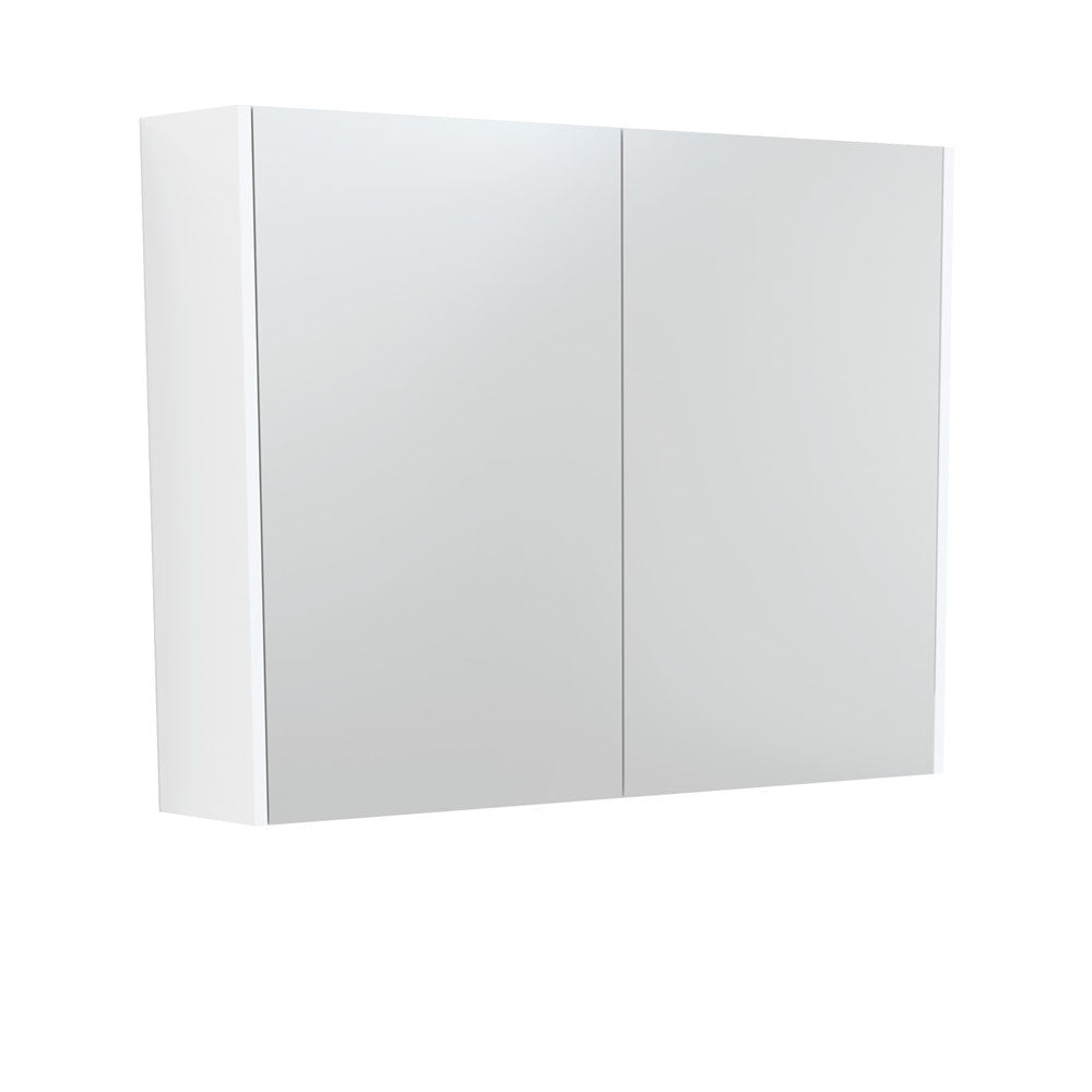 Fienza Universal Mirror Cabinet, Satin White Side Panels, 900mm ,