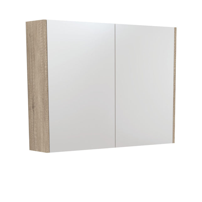 Fienza Universal Mirror Cabinet, Scandi Oak Side Panels, 900mm ,