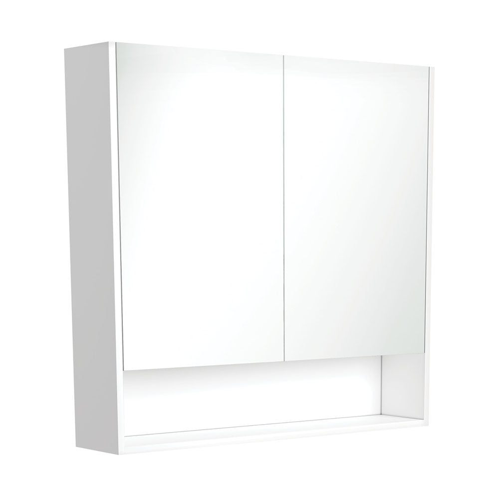 Fienza Universal Mirror Cabinet, Satin White Display Shelf, 900mm ,