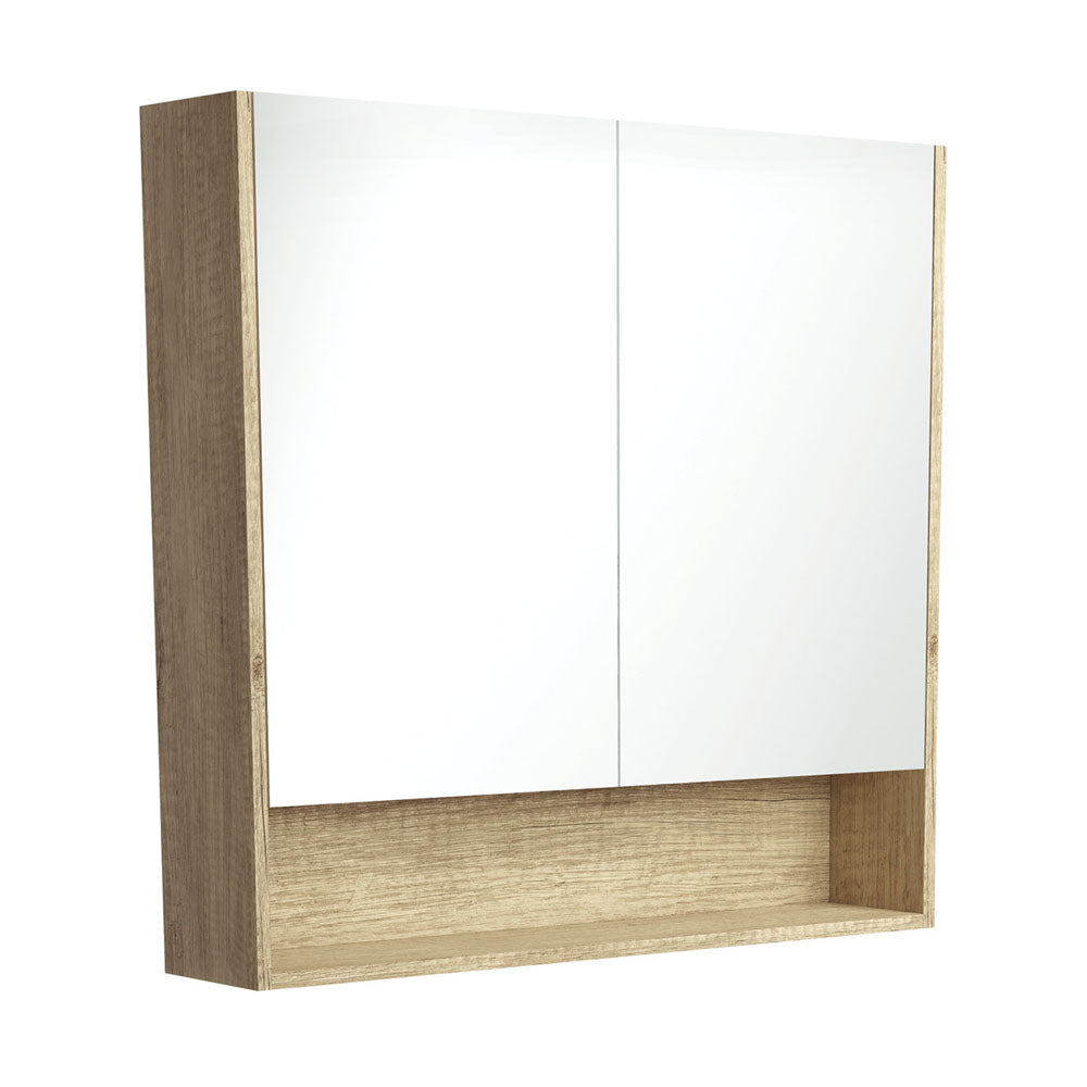 Fienza Universal Mirror Cabinet, Scandi Oak Display Shelf, 900mm ,