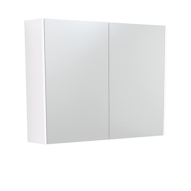 Fienza Universal Mirror Cabinet, Gloss White Side Panels, 900mm ,