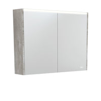 Fienza LED Mirror Cabinet, Industrial Side Panels, 900mm ,