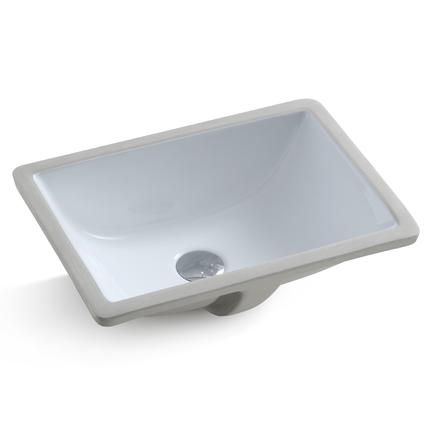 Gloss Rectangle Undermount / Counter Basin White 455X325X180 ,