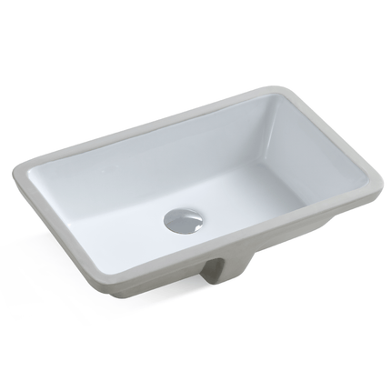Gloss Rectangle Undermount / Counter Basin White 530X340X170 ,