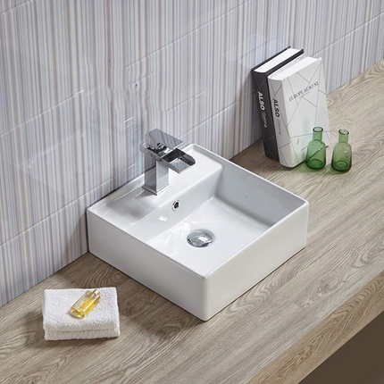 Gloss Square Hand Wash Basin White 375X375X130 ,