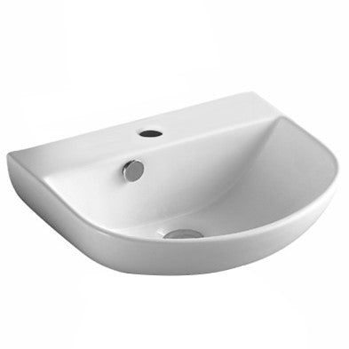 Gloss Arch Wall Hung Ceramic Basin White 430X360X180 ,