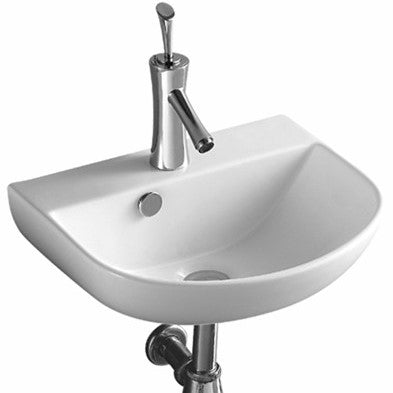 Gloss Arch Wall Hung Ceramic Basin White 430X360X180 ,