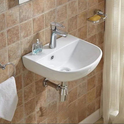 Gloss Arch Wall Hung Ceramic Basin White 430X360X180 ,