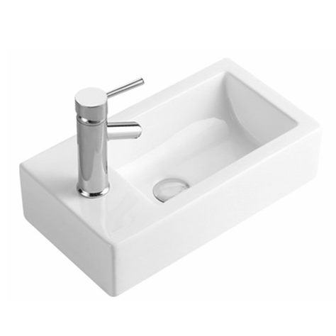 Gloss Rectangle Wall Hung Ceramic Basin White 455X250X120 ,
