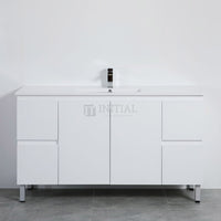 X-PVC Gloss White Standard Freestanding Floor Vanity with Single Bowl 1490W X 880H X 460D ,