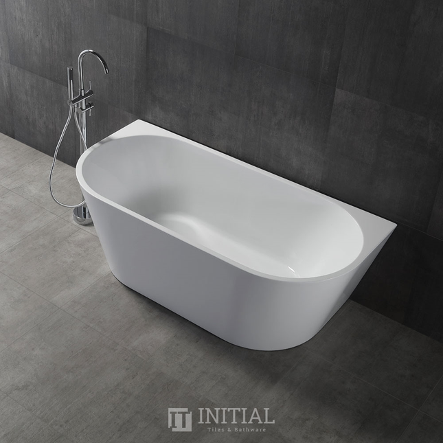 Bathroom Gloss or Matt White Victoria Back to Wall Bathtub with No Overflow 1400X735X580 ,