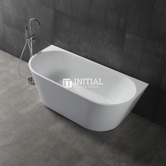 Bathroom Gloss or Matt White Victoria Back to Wall Bathtub with No Overflow 1700X795X580 ,