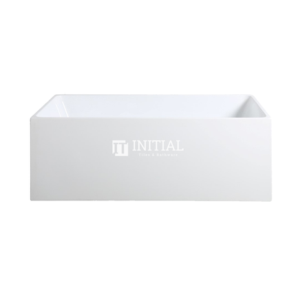 Bathroom Gloss or Matt White Leo Back to Wall Bathtub with No Overflow 1500X730X580 , Gloss White