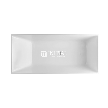 Bathroom Gloss or Matt White Leo Back to Wall Bathtub with No Overflow 1500X730X580 ,