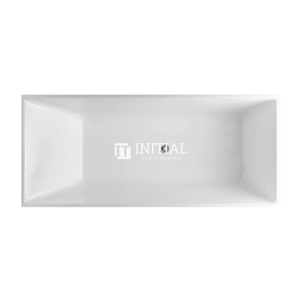 Bathroom Gloss or Matt White Leo Back to Wall Bathtub with No Overflow 1700X730X580 ,