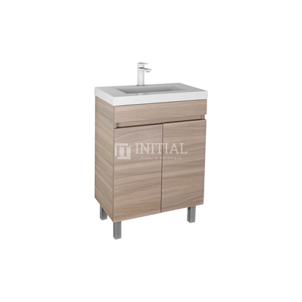 Essence Wood Grain Freestanding Vanity with 2 Doors Oak 590W X 860H X 455D ,