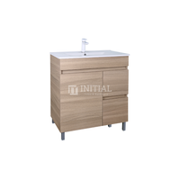 Essence Wood Grain Freestanding Vanity with 1 Door and 2 Drawers Right Side Oak 740W X 860H X 455D ,