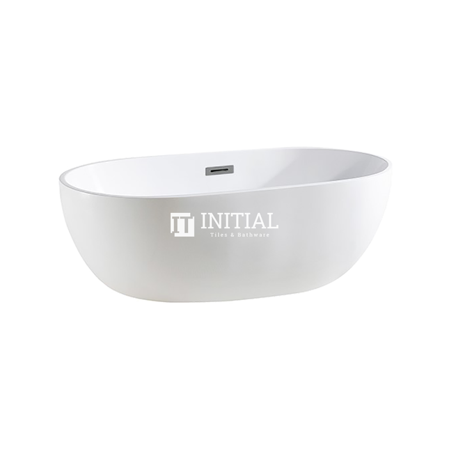 Bathroom Gloss White Livia Floor Freestanding Bathtub with Overflow 1395X750X570 ,