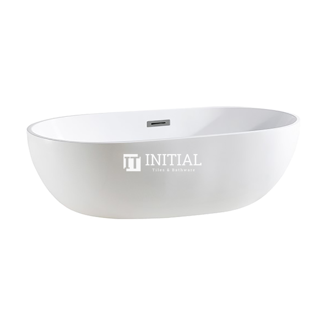 Bathroom Gloss or Matt White Livia Floor Freestanding Bathtub with Overflow 1690X805X550 , Gloss White