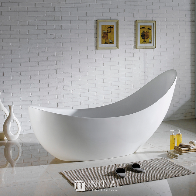 Bathroom Gloss or Matt White Posh Floor Freestanding Bathtub with Overflow 1490X710X830 ,