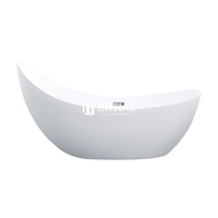 Bathroom Gloss or Matt White Posh Floor Freestanding Bathtub with Overflow 1685X770X960 , Gloss White