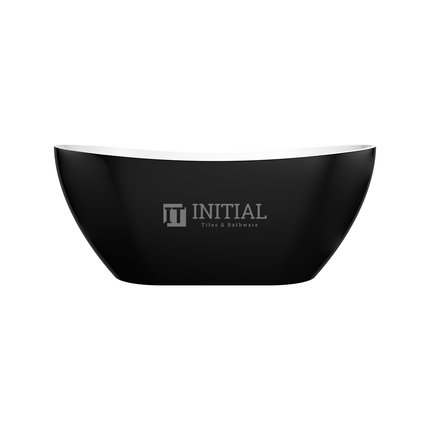 Bathroom Gloss Black Evo Floor Freestanding Bathtub with No Overflow 1500X750X690 ,