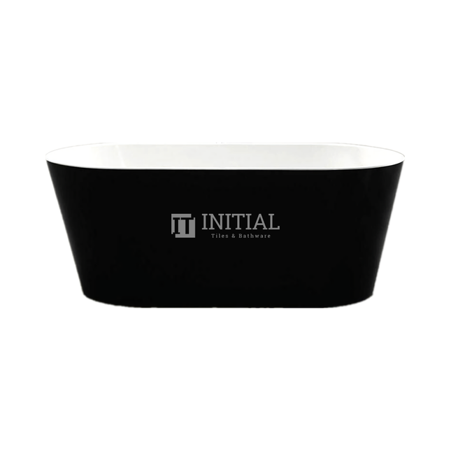 Bathroom Gloss Black Oscar Floor Freestanding Bathtub with No Overflow 1500X730X580 ,