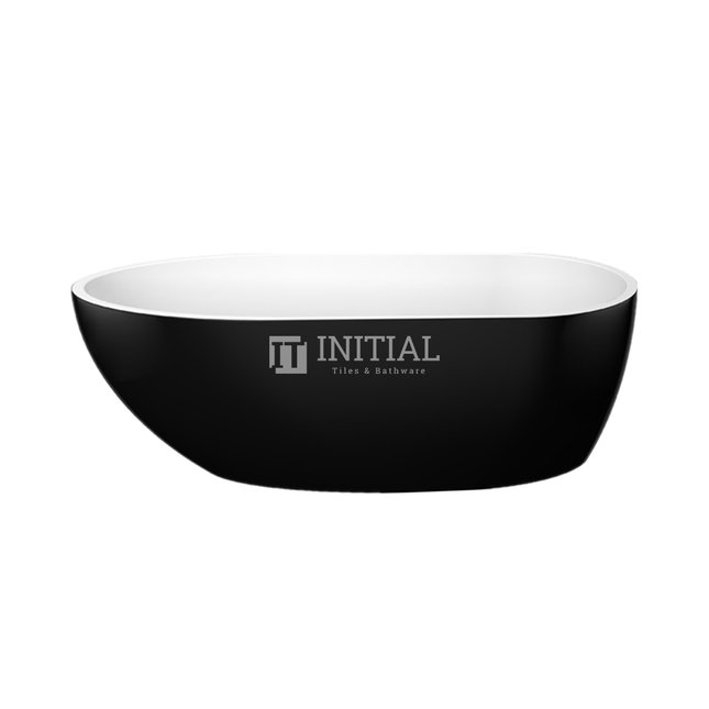 Bathroom Gloss Black Vegas Floor Freestanding Bathtub with No Overflow 1690X775X595 ,