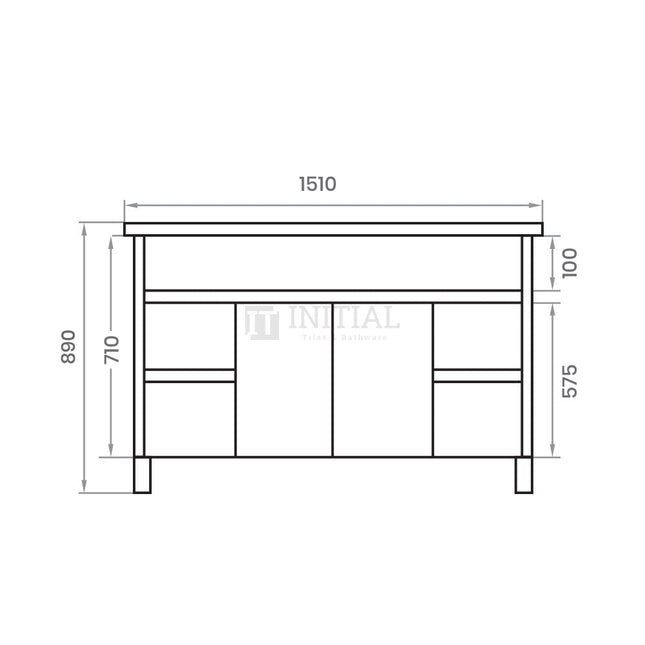 Gloss White PVC Freestanding Floor Vanity with 2 Doors and 4 Drawers Double Bowls 1490W X 850H X 455D ,