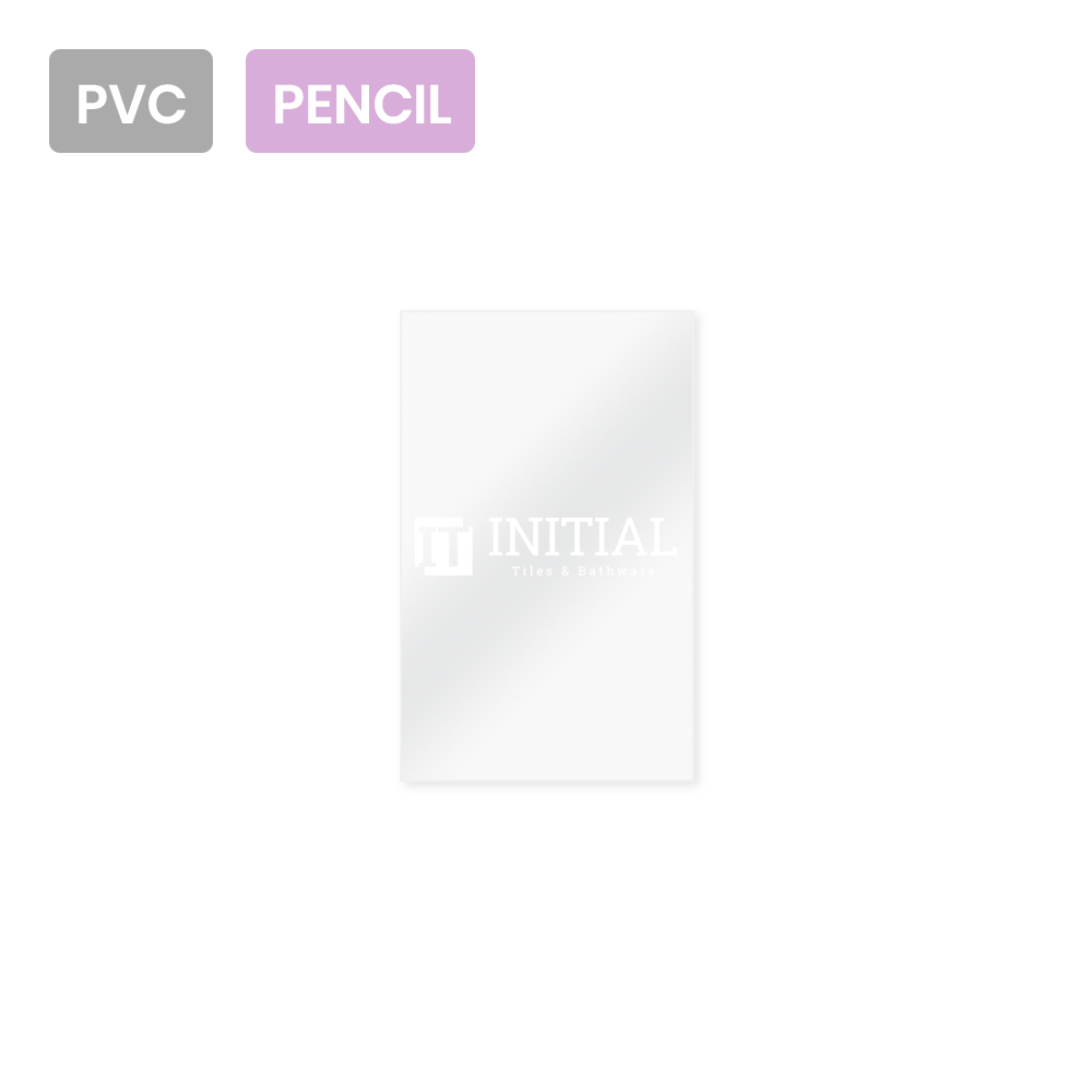 Gloss White PVC Pencil Edge Mirrors Shaving Cabinet with 1 Door 450X155X750 ,