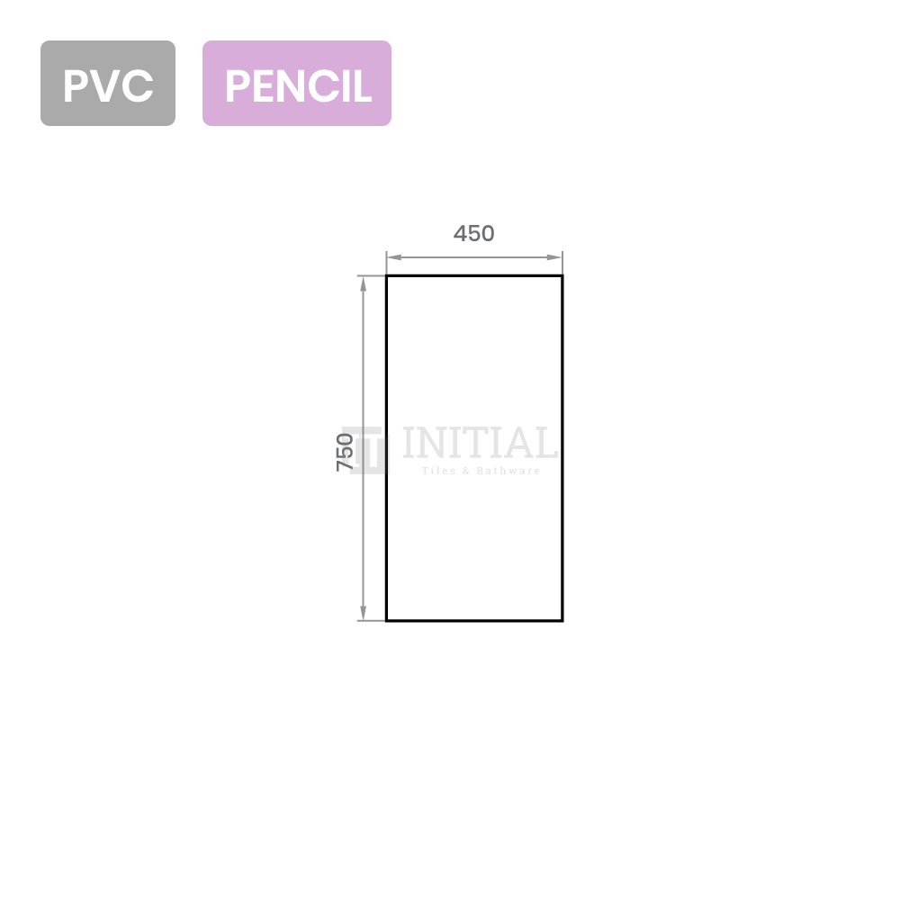 Gloss White PVC Pencil Edge Mirrors Shaving Cabinet with 1 Door 450X155X750 ,