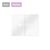 Gloss White PVC Pencil Edge Mirrors Shaving Cabinet with 2 Doors 900X155X750 ,
