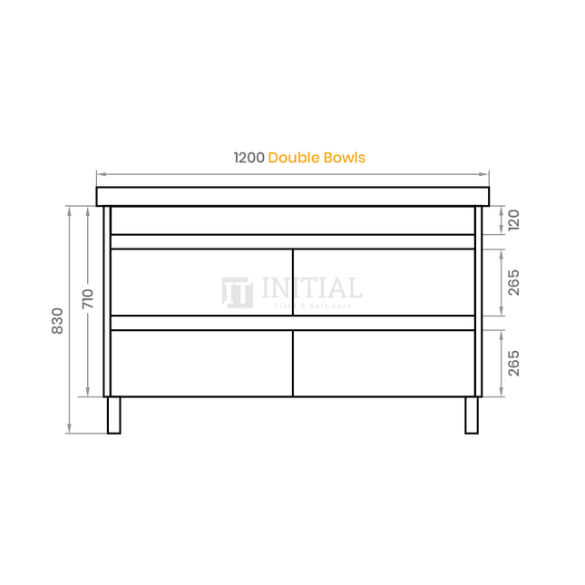 Qubix Wood Grain Freestanding Floor Vanity Double Bowls Dark Grey 1190W X 850H X 450D ,