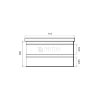 Qubix PVC Filmed Wall Hung Vanity With 2 Drawers Matt White 890W X 500H X 455D ,