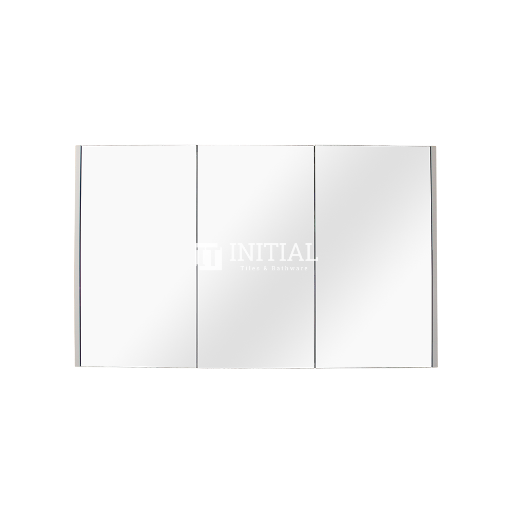 Qubix PVC Filmed Mirrors Shaving Cabinet with 3 Doors Matt White 1200X150X720 ,