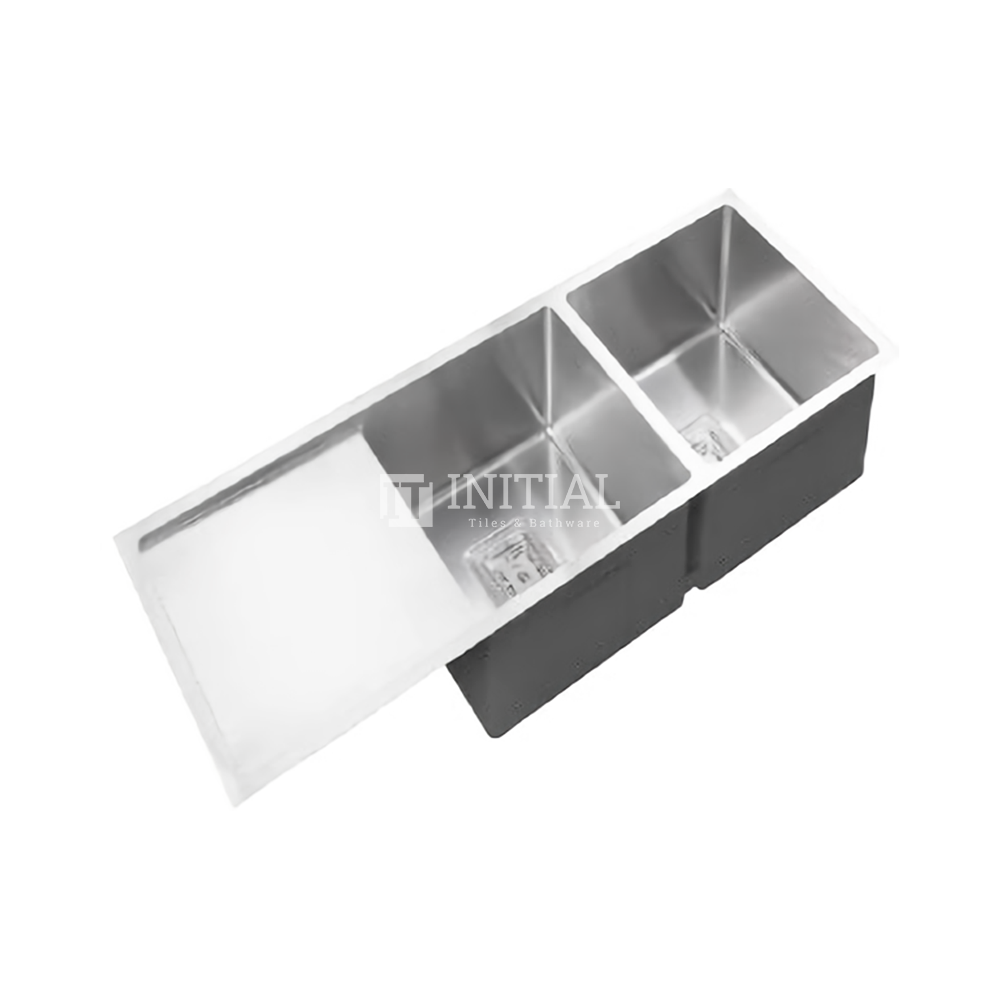 Square Stainless Steel Kitchen Sink with Drainboard 1160X450X235 ,