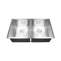 Square Hand Made Stainless Steel Kitchen Sink 775X450X220 ,