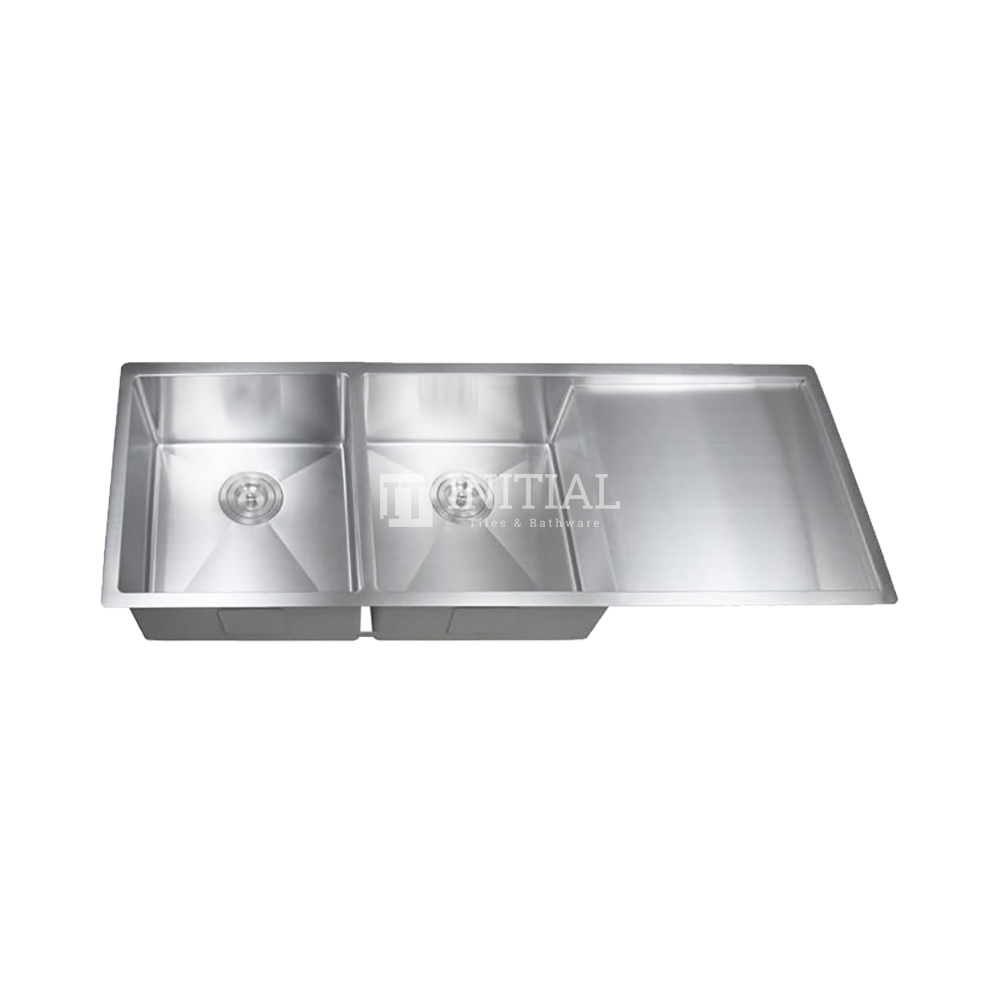 Square Stainless Steel Kitchen Sink with Drainboard 1160X450X220 ,