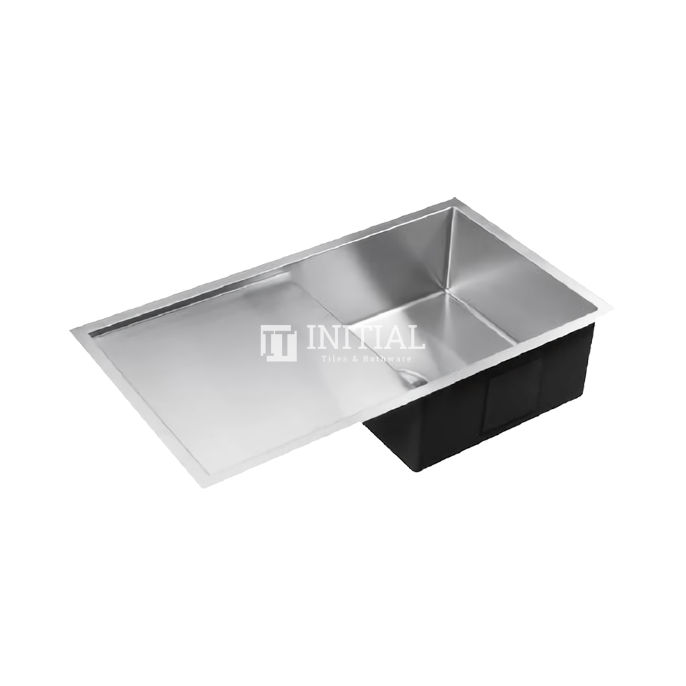 Square Hand Made Stainless Steel Kitchen Sink with Drainboard 810X450X235 ,
