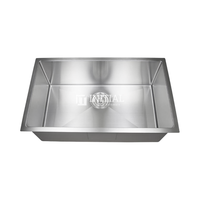 Square Hand Made Stainless Steel Kitchen Sink 750X450X220 ,
