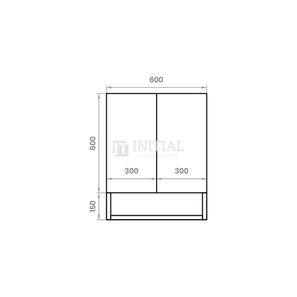 Style Wood Grain PVC Mirrors Shaving Cabinet With 2 Doors Oak 600X150X750 ,
