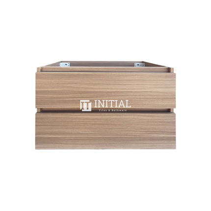 Style Wood Grain PVC Wall Hung Vanity With 2 Soft Closing Drawers Oak 890W X 560H X 455D ,