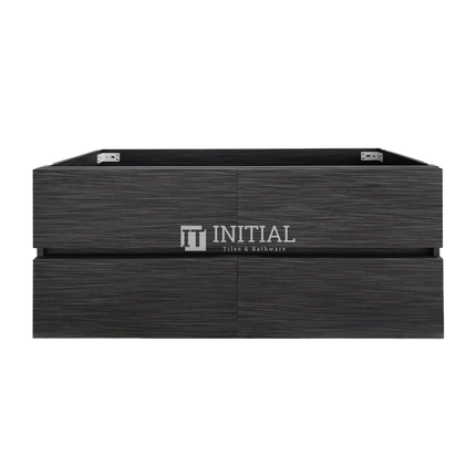 Style Wood Grain PVC Wall Hung Vanity Single Bowl Walnut 1190W X 560H X 455D ,