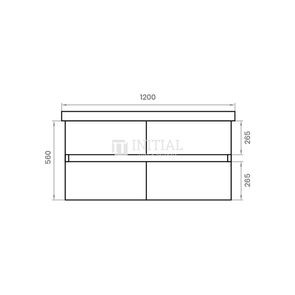 Style Wood Grain PVC Wall Hung Vanity Single Bowl Walnut 1190W X 560H X 455D ,
