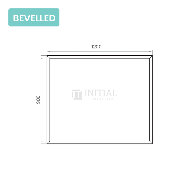 Wall Mounted 4mm Plain Bevelled Edge Mirror 1200X900 ,