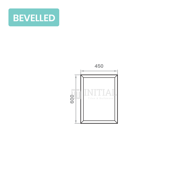 Wall Mounted 4mm Plain Bevelled Edge Mirror 450X600 ,